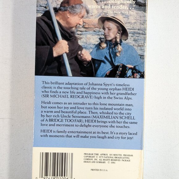 3/$15 1979 HEIDI classic movie VHS - Picture 8 of 8
